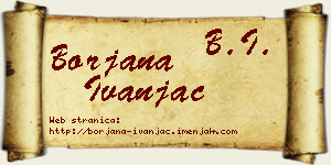 Borjana Ivanjac vizit kartica